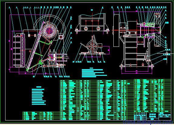 PCB400×175锤式破碎机图纸