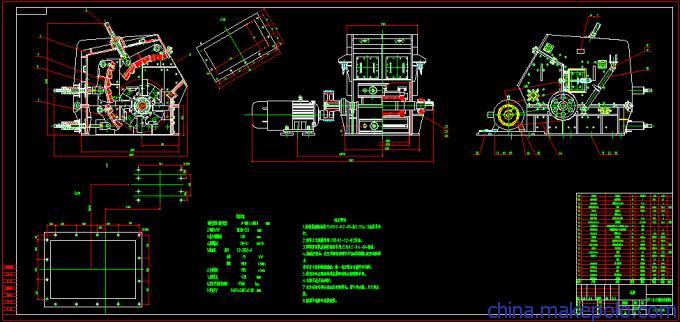 PC900×800锤式破碎机图纸   