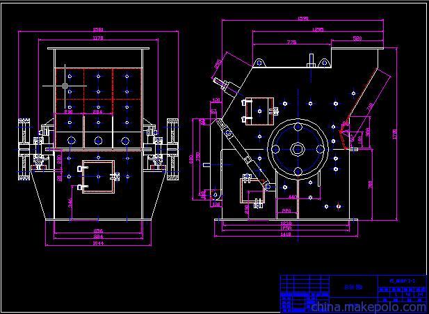 PFC1214反击式破碎机图纸      