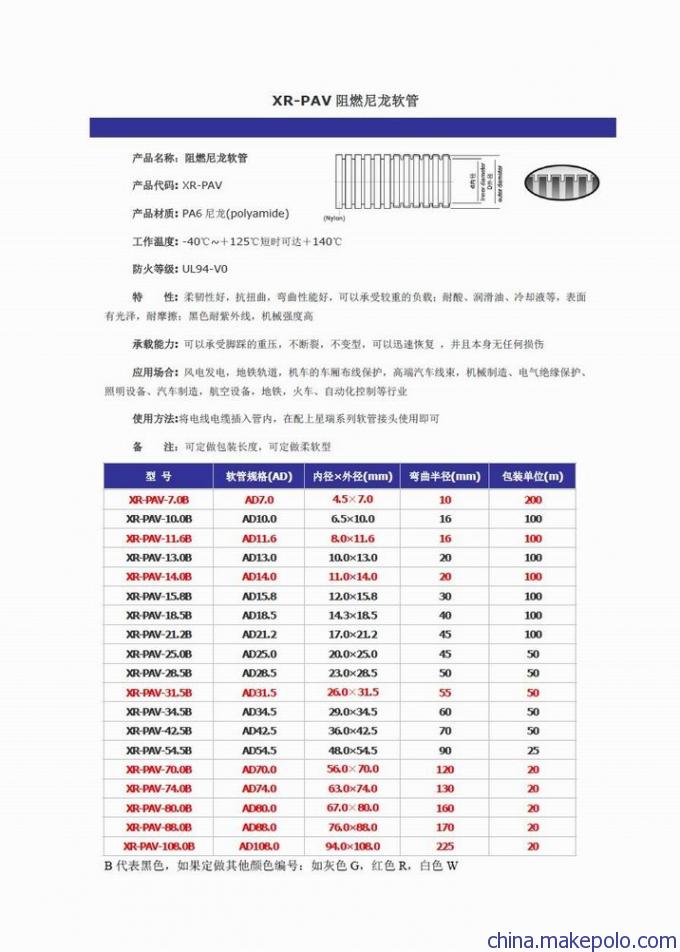 尼龙穿线软管