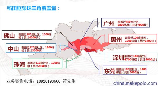 珠三角框架广告分布图