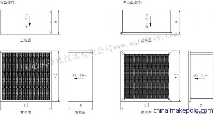 杭州耐高温300度高效空气过滤器结构图