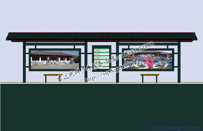 喀什地区异型仿古候车亭厂家钢化玻璃