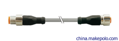 M12连接器 双端预铸带线
