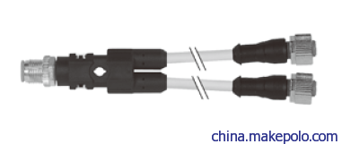 M12连接器 双端预铸Y型带线