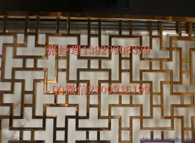 不銹鋼古銅屏風(fēng)隔斷不銹鋼板激光鏤空加工廠家隔斷真空鍍鈦金屏風(fēng)圖片_8