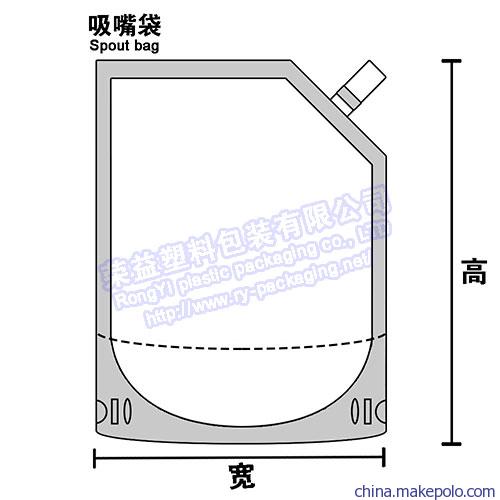 吸嘴袋-袋型模型图