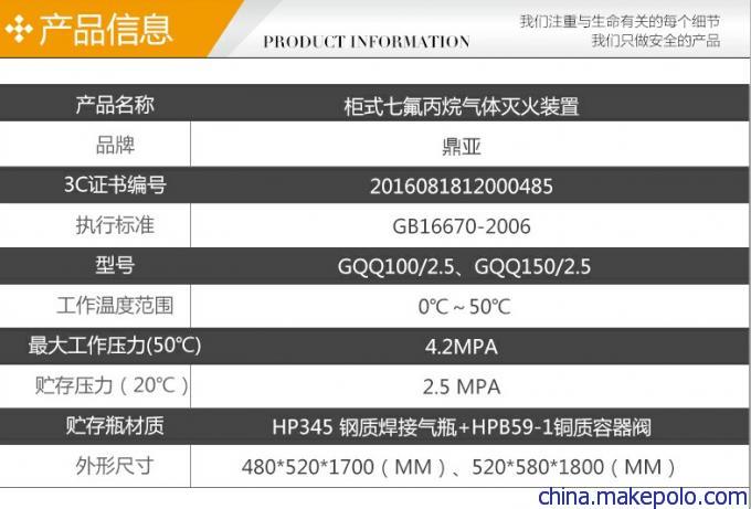 江苏常州柜式七氟丙烷自动灭火装置厂家价格