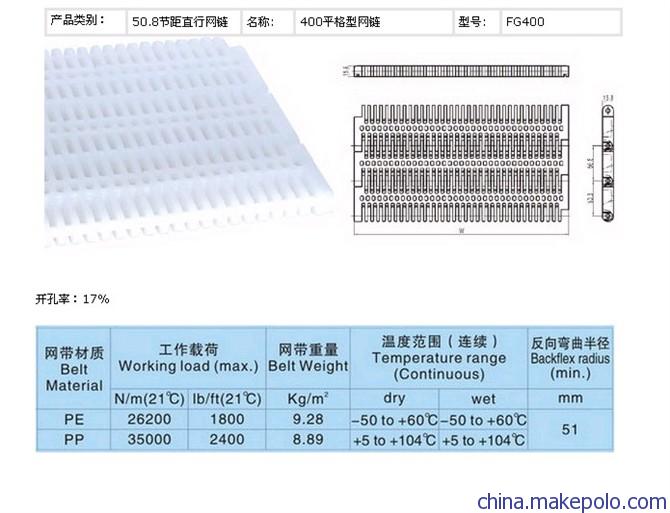 飒豪机械防静电型塑料网带 输送带